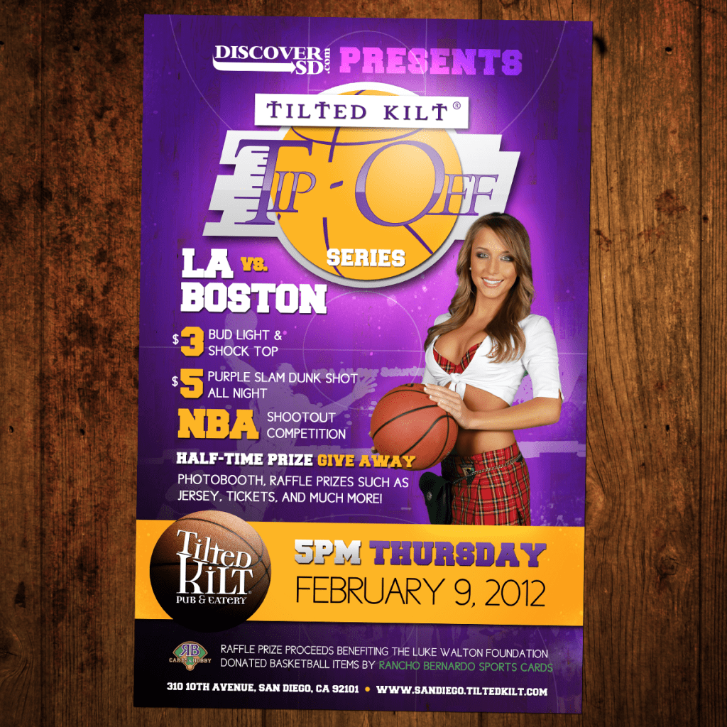 DiscoverSD Tilted Kilt Event Poster | John Wolfe Compton