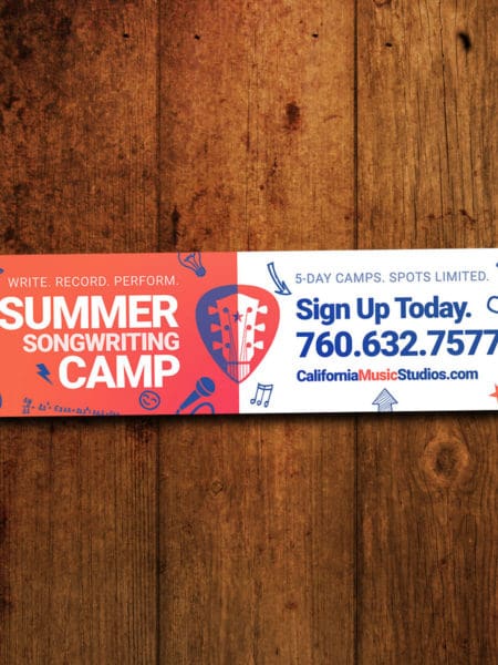 California Music Lessons Summer Camp Billboard